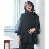 ボウタイ付きオーガンジースリーブタックフレアトップス&スリムテーパードパンツ | RUIRUE BOUTIQUE | 詳細画像11