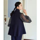 ボウタイ付きオーガンジースリーブタックフレアトップス&スリムテーパードパンツ | RUIRUE BOUTIQUE | 詳細画像21
