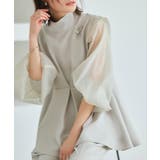 ボウタイ付きオーガンジースリーブタックフレアトップス&スリムテーパードパンツ | RUIRUE BOUTIQUE | 詳細画像24