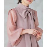 ボウタイ付きオーガンジースリーブタックフレアトップス&スリムテーパードパンツ | RUIRUE BOUTIQUE | 詳細画像26