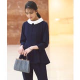 [2WAY]パール付け襟タックフレアトップス+シークレットゴムパンツセットアップ… | RUIRUE BOUTIQUE | 詳細画像2 