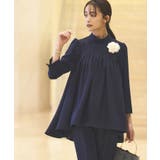 バックパールフレアトップス＆テーパードパンツセットアップ | RUIRUE BOUTIQUE | 詳細画像2 