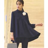 バックパールフレアトップス＆テーパードパンツセットアップ | RUIRUE BOUTIQUE | 詳細画像3 