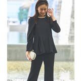 パールネックレッグオブマトンスリーブ&センタースリットセミフレアパンツセットアッ… | RUIRUE BOUTIQUE | 詳細画像10