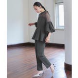 ボリュームスリーブペプラムトップス＆テーパードパンツセットアップ | RUIRUE BOUTIQUE | 詳細画像2 