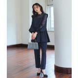 スリットスリーブペプラムトップス&テーパードパンツセットアップ | RUIRUE BOUTIQUE | 詳細画像12