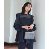 スリットスリーブペプラムトップス&テーパードパンツセットアップ | RUIRUE BOUTIQUE | 詳細画像17