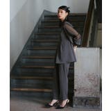 スリットスリーブペプラムトップス&テーパードパンツセットアップ | RUIRUE BOUTIQUE | 詳細画像8
