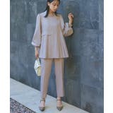 【ストレッチ】アシメプリーツトップス&テーパードパンツ | RUIRUE BOUTIQUE | 詳細画像2