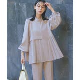 【ストレッチ】アシメプリーツトップス&テーパードパンツ | RUIRUE BOUTIQUE | 詳細画像3