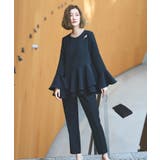 ダブルフレアペプラムルトップス＆パンツセットアップ | RUIRUE BOUTIQUE | 詳細画像5 