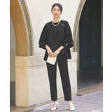 2WAYレース襟付きペプラムトップス&テーパードパンツセットアップ | RUIRUE BOUTIQUE | 詳細画像11