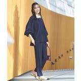 2WAYレース襟付きペプラムトップス&テーパードパンツセットアップ | RUIRUE BOUTIQUE | 詳細画像4