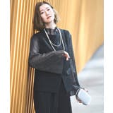 フロントスリットジレ＆ラメトップス＆タックワイドパンツ3点セットアップ | RUIRUE BOUTIQUE | 詳細画像2 