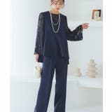 華やぎセットアップドレス シアーカットジャカードトップス&セミワイドパンツ | RUIRUE BOUTIQUE | 詳細画像18