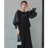 バックコンシャストップス＆タックワイドパンツドレス | RUIRUE BOUTIQUE | 詳細画像4 