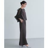 チャコールグレー(DGY) | バックコンシャストップス＆タックワイドパンツドレス | RUIRUE BOUTIQUE