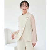 オフホワイト(WH) | シアースリーブトップス&パンツ2点ドレスセット | RUIRUE BOUTIQUE