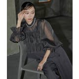 チャコールグレー(DGY) | 【3点セット】シアークロップドトップス・セットアップパンツドレス | RUIRUE BOUTIQUE