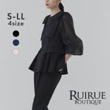 ショルダーリボンペプラムセットアップ | RUIRUE BOUTIQUE | 詳細画像1