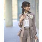 ノーカラーウエストタックペプラムパンツスーツ3点セット | RUIRUE BOUTIQUE | 詳細画像13