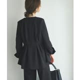 ノーカラーウエストタックペプラムパンツスーツ3点セット | RUIRUE BOUTIQUE | 詳細画像36