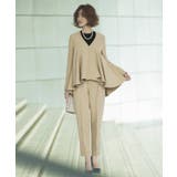 ノーカラーフレアーペプラムパンツスーツ | RUIRUE BOUTIQUE | 詳細画像10 
