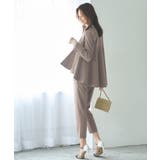 ノーカラーフレアーペプラムパンツスーツ | RUIRUE BOUTIQUE | 詳細画像22 