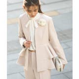 ノーカラーフリルペプラムスリムパンツスーツ | RUIRUE BOUTIQUE | 詳細画像3 