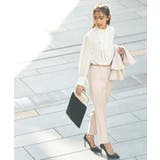 ノーカラーフリルペプラムスリムパンツスーツ | RUIRUE BOUTIQUE | 詳細画像6 