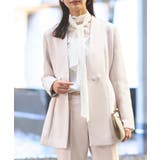 ノーカラーコクーンペプラムスリムパンツスーツ | RUIRUE BOUTIQUE | 詳細画像13 