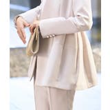 ノーカラーコクーンペプラムスリムパンツスーツ | RUIRUE BOUTIQUE | 詳細画像15 