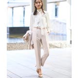 ノーカラーコクーンペプラムスリムパンツスーツ | RUIRUE BOUTIQUE | 詳細画像16 
