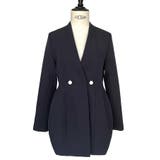 ノーカラーコクーンペプラムスリムパンツスーツ | RUIRUE BOUTIQUE | 詳細画像24 