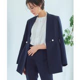 ノーカラーコクーンペプラムスリムパンツスーツ | RUIRUE BOUTIQUE | 詳細画像7 