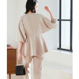 ノーカラードルマンスリーブペプラムパンツスーツ | RUIRUE BOUTIQUE | 詳細画像4