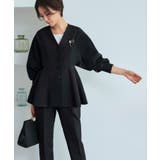 ノーカラードルマンスリーブペプラムパンツスーツ | RUIRUE BOUTIQUE | 詳細画像7