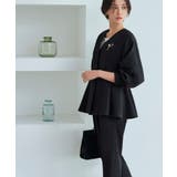 ノーカラードルマンスリーブペプラムパンツスーツ | RUIRUE BOUTIQUE | 詳細画像9