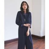ネイビー(NE) | パールデザインジャケット&オールインワンセットアップスーツ | RUIRUE BOUTIQUE