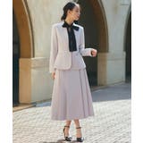 ピンクベージュ(PBE) | 【洗える ストレッチ】楽ちんベーシックスーツ ノーカラージャケット | RUIRUE BOUTIQUE