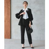 ノーカラーツイードペプラムパンツスーツ | RUIRUE BOUTIQUE | 詳細画像15 