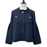 ノーカラーショートフレアジャケットワイドパンツスーツ | RUIRUE BOUTIQUE | 詳細画像14 