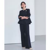 ノーカラーラップペプラムワイドパンツスーツ | RUIRUE BOUTIQUE | 詳細画像14