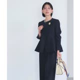 ノーカラーラップペプラムワイドパンツスーツ | RUIRUE BOUTIQUE | 詳細画像15