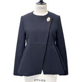 ノーカラーラップペプラムワイドパンツスーツ | RUIRUE BOUTIQUE | 詳細画像17