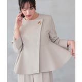 ノーカラーラップペプラムワイドパンツスーツ | RUIRUE BOUTIQUE | 詳細画像8