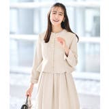 ノーカラーパールペプラムワンピーススーツ | RUIRUE BOUTIQUE | 詳細画像2
