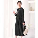 ノーカラーパールペプラムワンピーススーツ | RUIRUE BOUTIQUE | 詳細画像8