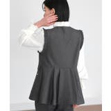 【3点set】ドレスアップ ペプラムジレ＆スリムテーパードパンツフリルブラウス付… | RUIRUE BOUTIQUE | 詳細画像13 