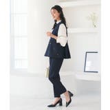 【3点set】ドレスアップ ペプラムジレ＆スリムテーパードパンツフリルブラウス付… | RUIRUE BOUTIQUE | 詳細画像5 